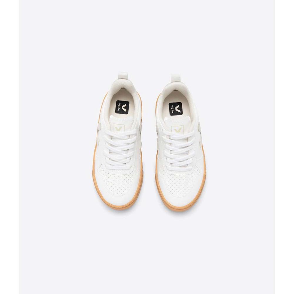 Veja V-10 CWL Sneakers Kinderen White/Beige | BE 837ILH